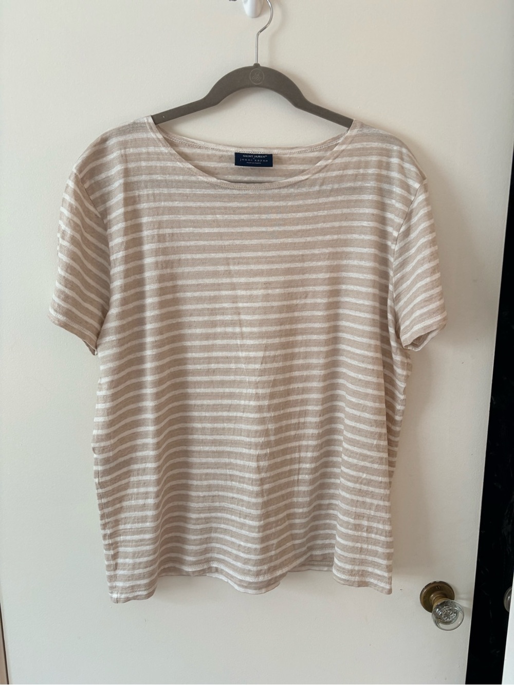Jenni Kayne x Saint James Striped Short Sleeve Crewneck Short Size XL